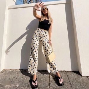 Zara the marine straight floral jeans